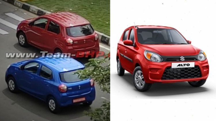 Kiri, Suzuki Alto 2022 dari spy shot Team-BHP, sedangkan kanan Alto versi jadul. (Financial Express)