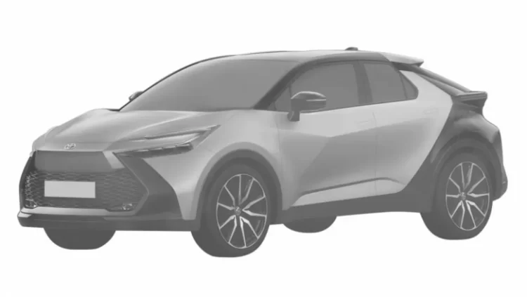 Gambar paten mobil listrik baru Toyota yang diduga C-HR Listrik atau EV. (foto, Autoexpress)