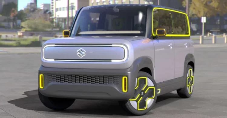 Suzuki menampilkan konsep mobil listrik EWX. (Paultan)