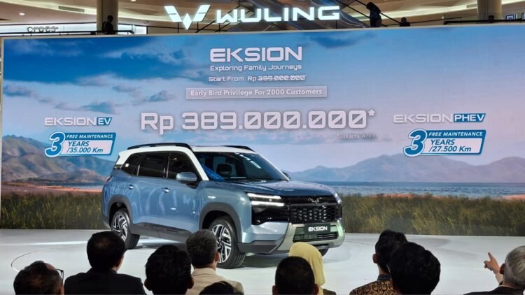 Wuling Eksion Meluncur dengan Pilihan EV dan PHEV. (Foto: Motoris)